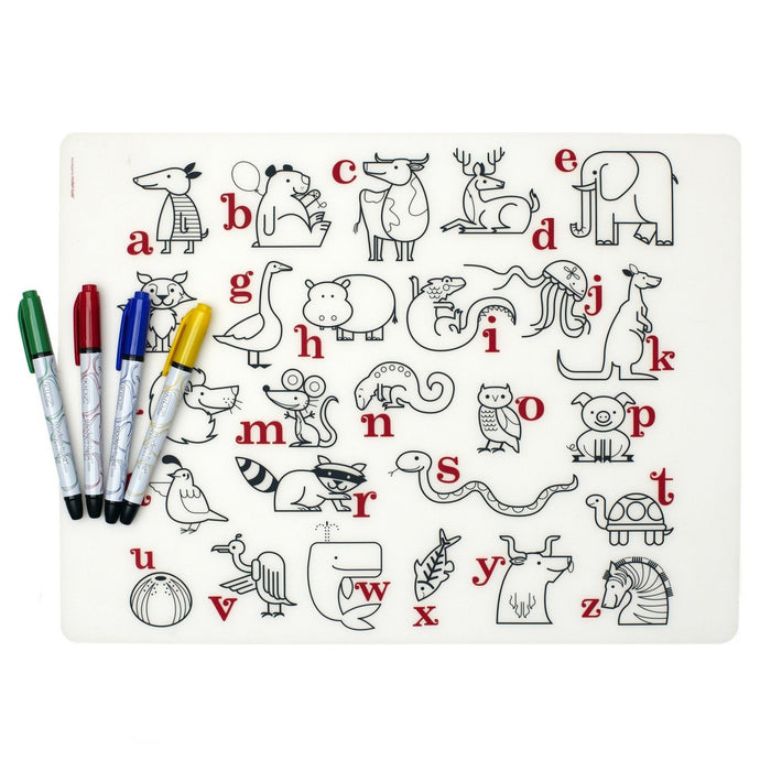 Modern-twist Mantel para Colorear + 4 Marcadores Alphabet Animals
