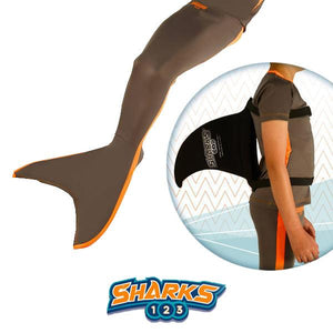 Shark123 Kit Cola de Tiburón Gris-Naranja - Compra en bibiki