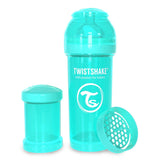 Twistshake Biberón Anti-cólicos con Dosificador 260 ml/ 8 Oz Aqua
