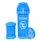 Twistshake Biberón Anti-cólicos con Dosificador 260 ml/ 8 Oz Azul