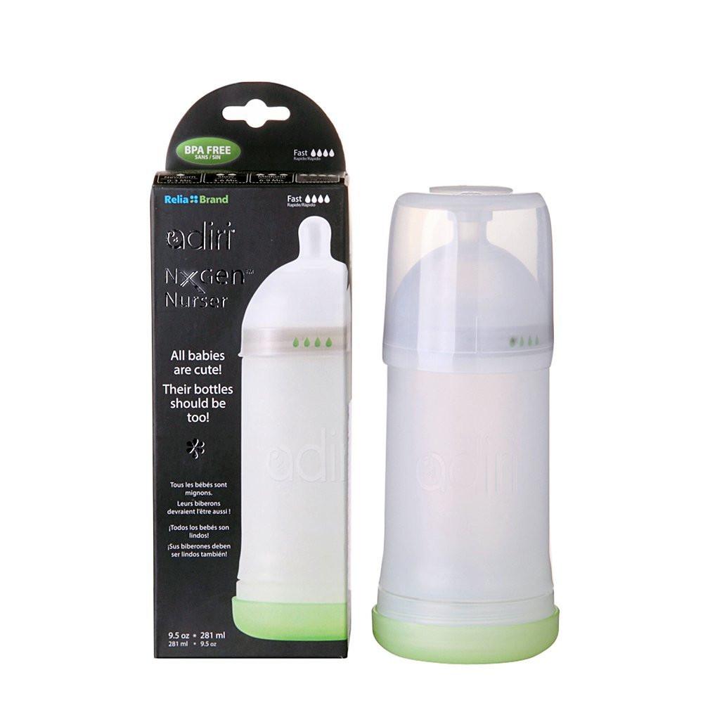 Adiri Biberón Nxgen Nurser de Flujo Rápido 9.5 Oz Blanco