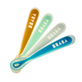 Béaba Cucharas Ergonómicas de Silicona Etapa 1-4 Pzs Peacock