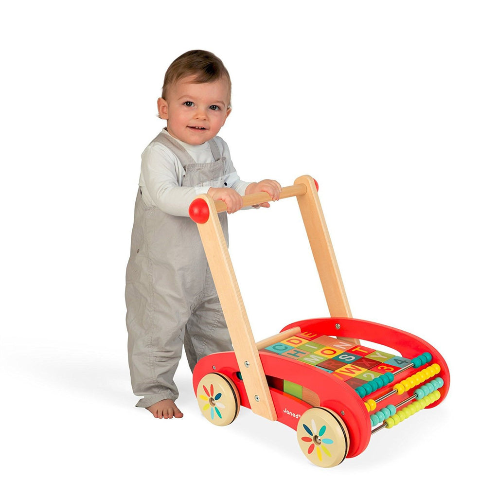Janod Carrito de Paseo con Bloques ABC