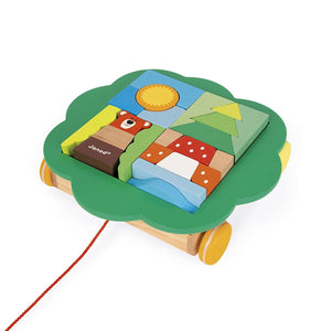 Janod Carrito con Bloques Pull Along