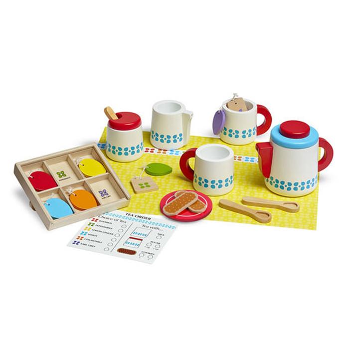 Melissa & Doug Juego de Té de Madera Steep & Serve - Compra en bibiki