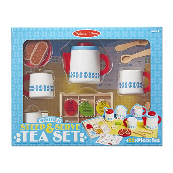 Melissa & Doug Juego de Té de Madera Steep & Serve - Compra en bibiki