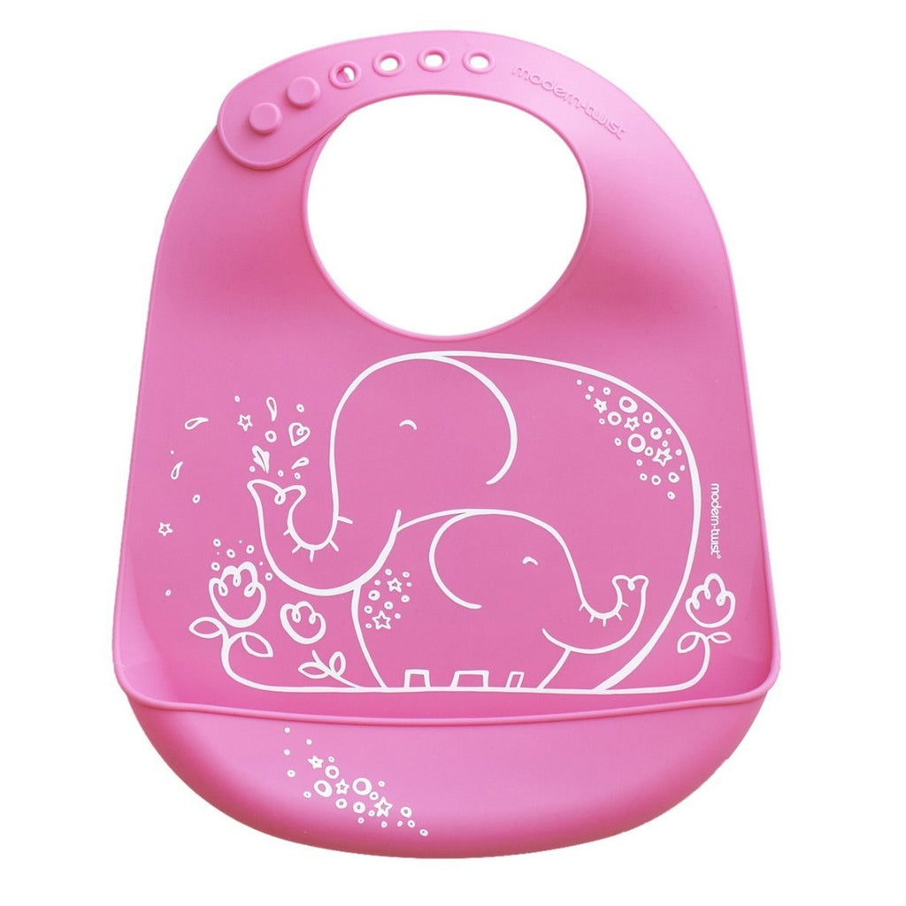Modern-twist Babero de Silicona Elephant Hugs