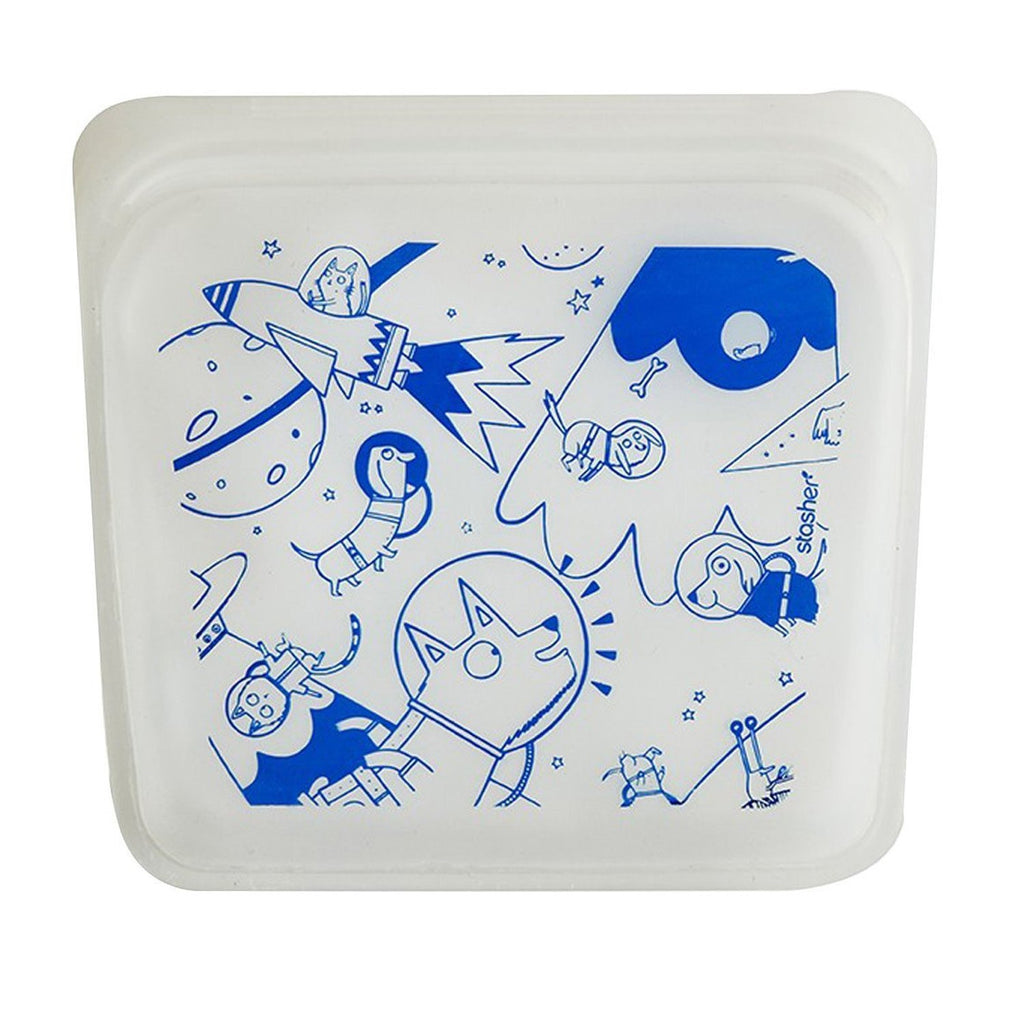Modern-twist Bolsa de Sándwich Stasher Space Animals
