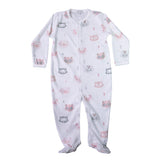 Noomie Mameluco Snap Footie Mapache Rosa