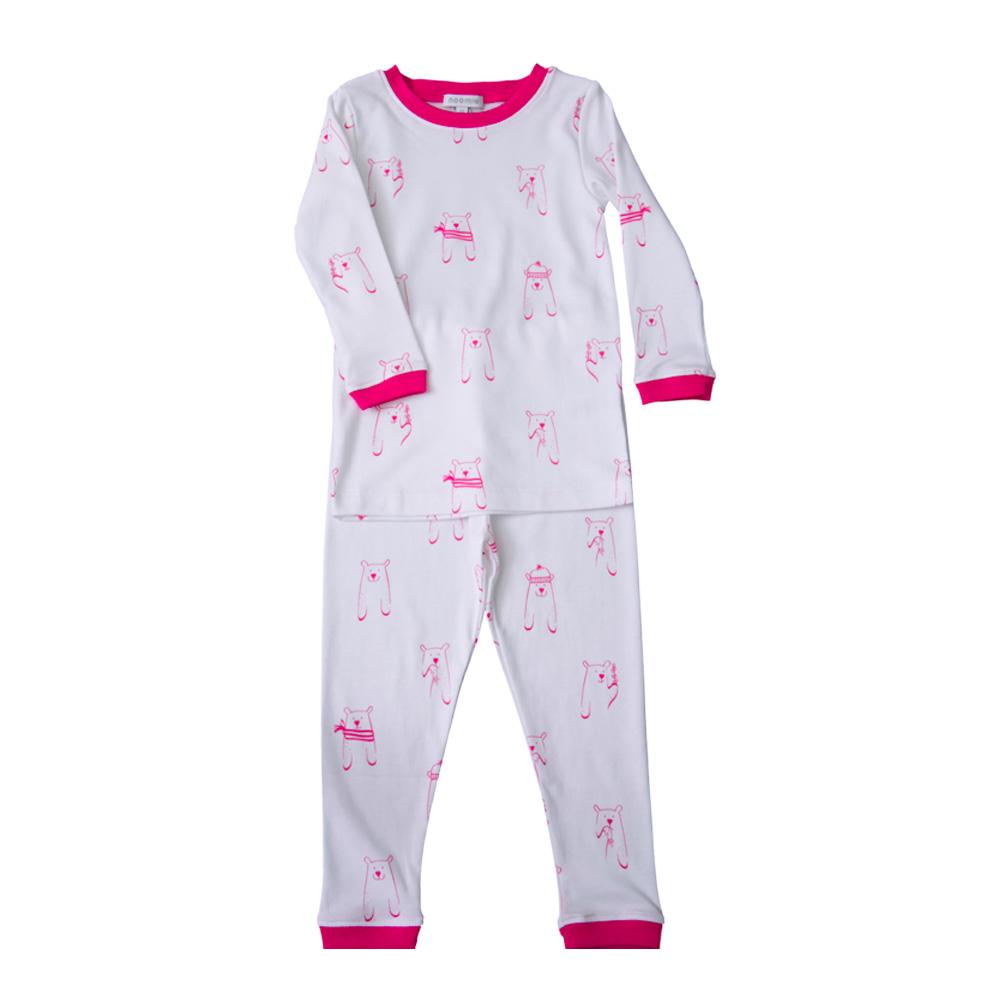 Noomie Pijama de Manga Larga 2 Pzs. Osos Rosa