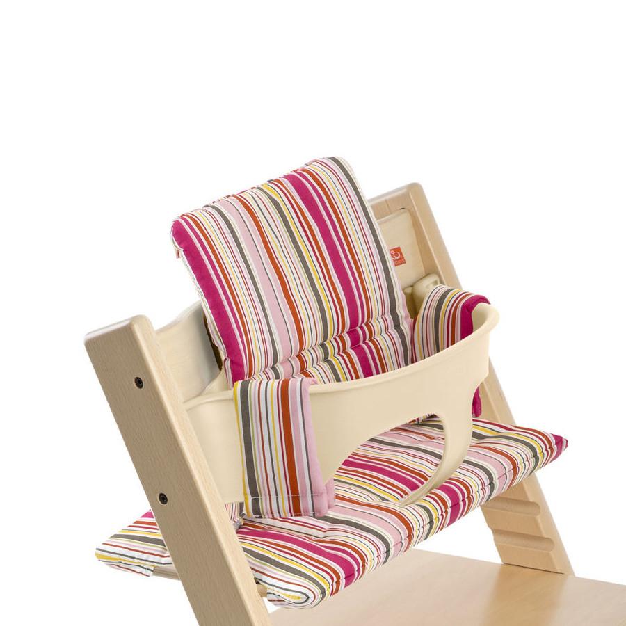 ZARPMA Cojín para silla alta compatible con Stokke Tripp Trapp Chiar, funda  de tela de algodón rellena con acolchado de algodón (arcoíris blanco)