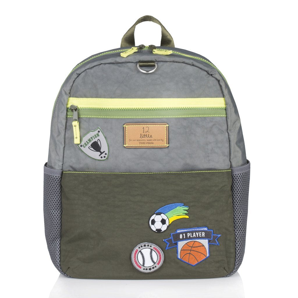 TWELVElittle Mochila Big Kid Courage Gris/Oliva