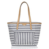 TWELVElittle Pañalera Everyday Tote Rayas Grises