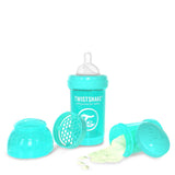 Twistshake Biberón Anti-cólicos con Dosificador 180 ml/ 6 Oz Aqua