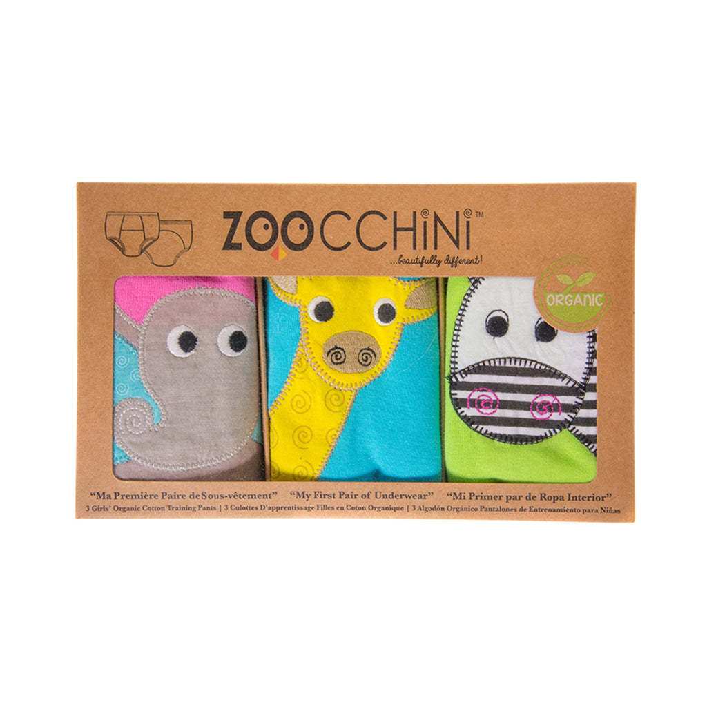 Zoocchini Kit de Ropa Interior Niña Amigos del Safari - Compra en bibiki